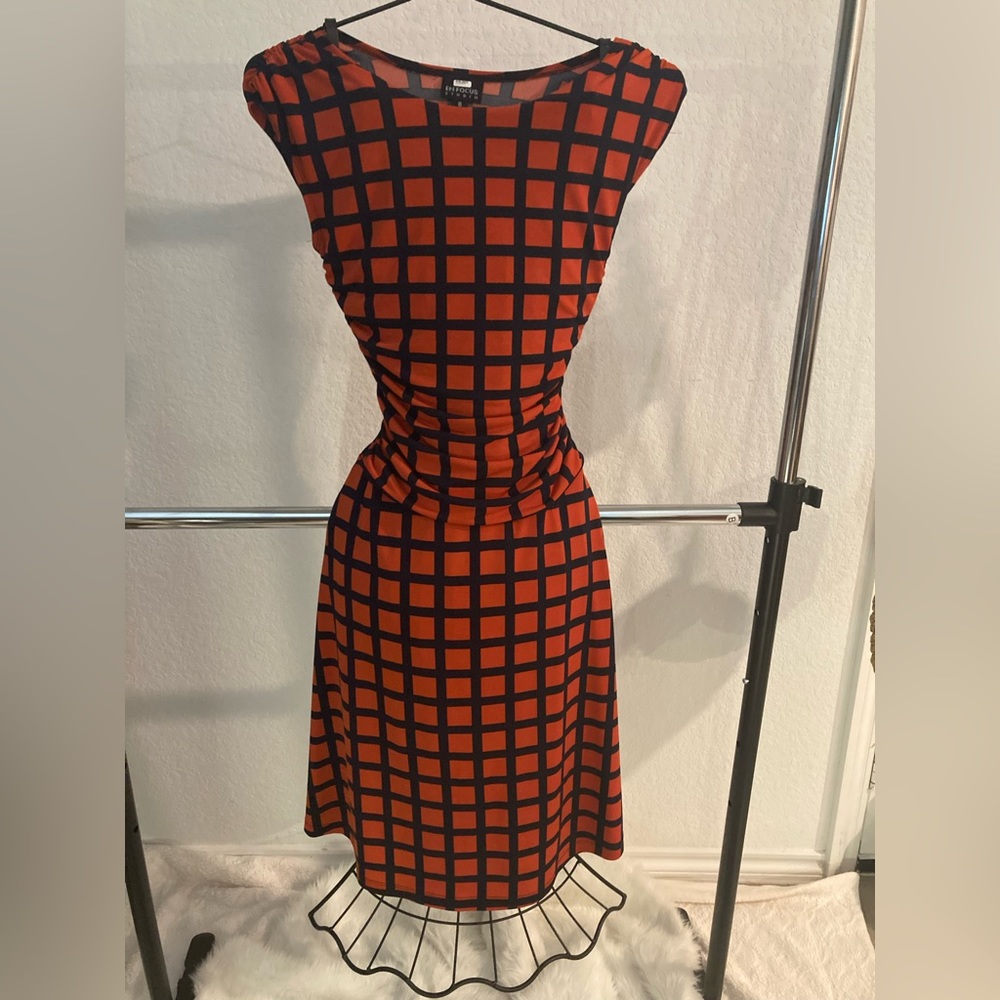 Red Plaid and blue Retro Dress